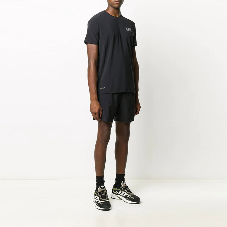 Purchase 엠포리오 아르마니 EA7 SS21 블랙 로고 캐주얼 스포츠웨어 세트. 8NPV01-P-N2CZ