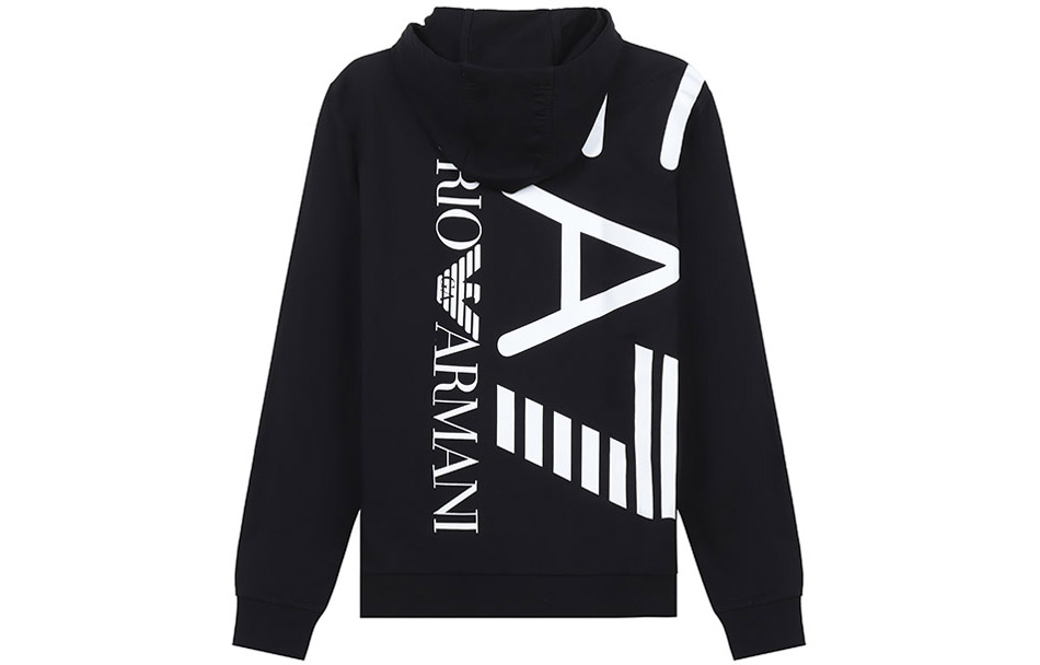 Emporio Armani EA7 SS21 Logo Print Pullover Hoodie Black 3KPM31-PJ8LZ-1200 圖 3