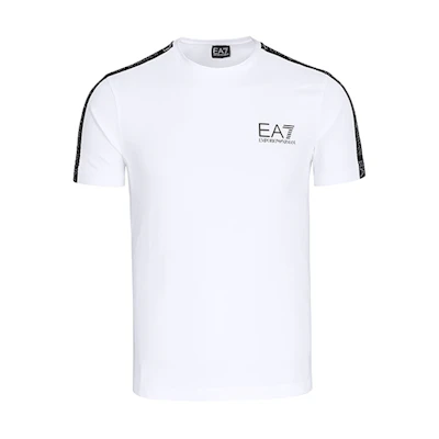 Emporio Armani EA7 SS21 White Casual Logo Print Short Sleeve T-Shirt 6GPT13-PJ20Z-1100