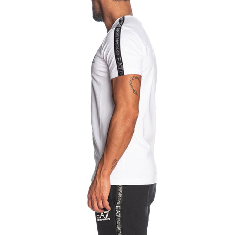 Sizing エンポリオアルマーニ EA7 SS21 ホワイト カジュアル ロゴプリント 半袖Tシャツ 6GPT13-PJ20Z-1100