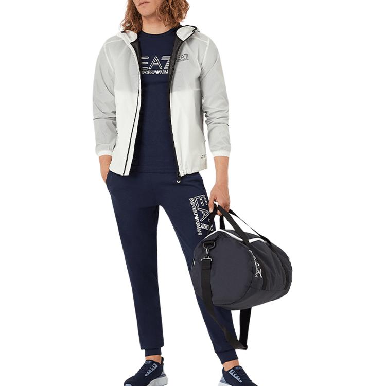 Shop Emporio Armani EA7 SS22  Logo Jogger Sweatpants Blue 3LPP53-PJ05Z-1554