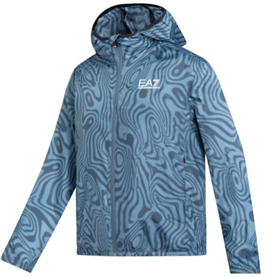 Emporio Armani EA7 SS22 蓝色满印连帽拉链夹克休闲款 3LPB11-PN2TZ-2508 Shop Emporio Armani EA7 SS22 蓝色满印连帽拉链夹克休闲款 3LPB11-PN2TZ-2508