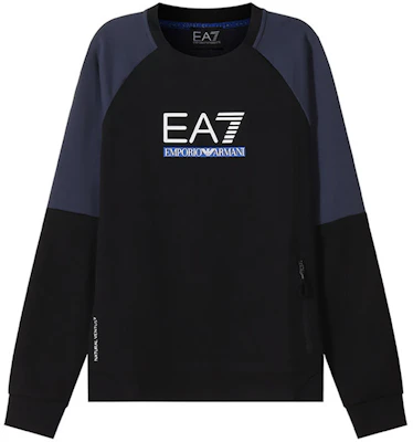 Emporio Armani EA7 SS22 拼色Logo圓領衛衣 - 黑色 3LPM41-PJANZ-1200 Buy Emporio Armani EA7 SS22 拼色Logo圓領衛衣 - 黑色 3LPM41-PJANZ-1200