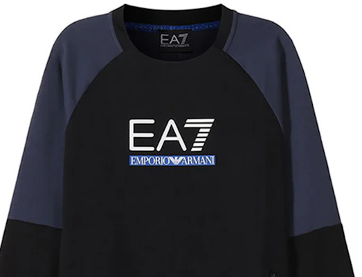 Emporio Armani EA7 SS22 拼色Logo圓領衛衣 - 黑色 3LPM41-PJANZ-1200 Details for Emporio Armani EA7 SS22 拼色Logo圓領衛衣 - 黑色 3LPM41-PJANZ-1200