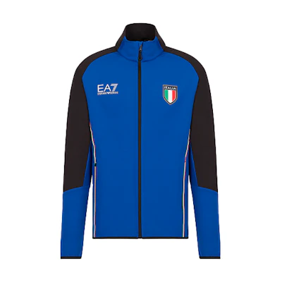 Emporio Armani EA7 SS22 Colorblock Sports Jacket - Blue 3LPMO1-PCOMZ-0587