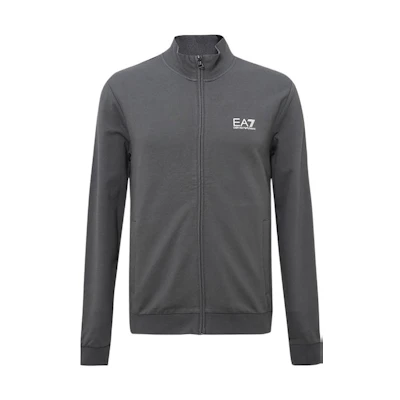 Emporio Armani EA7 SS22 Grey Logo Casual Jacket with Stand Collar 8NPM01-PJ05Z-1977