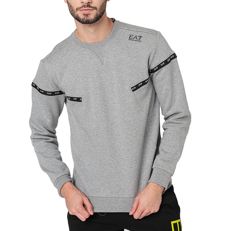 Emporio Armani EA7 SS22 Grey Pullover Sweatshirt with Logo Print 6KPM63-PJ07Z-3905 圖 3