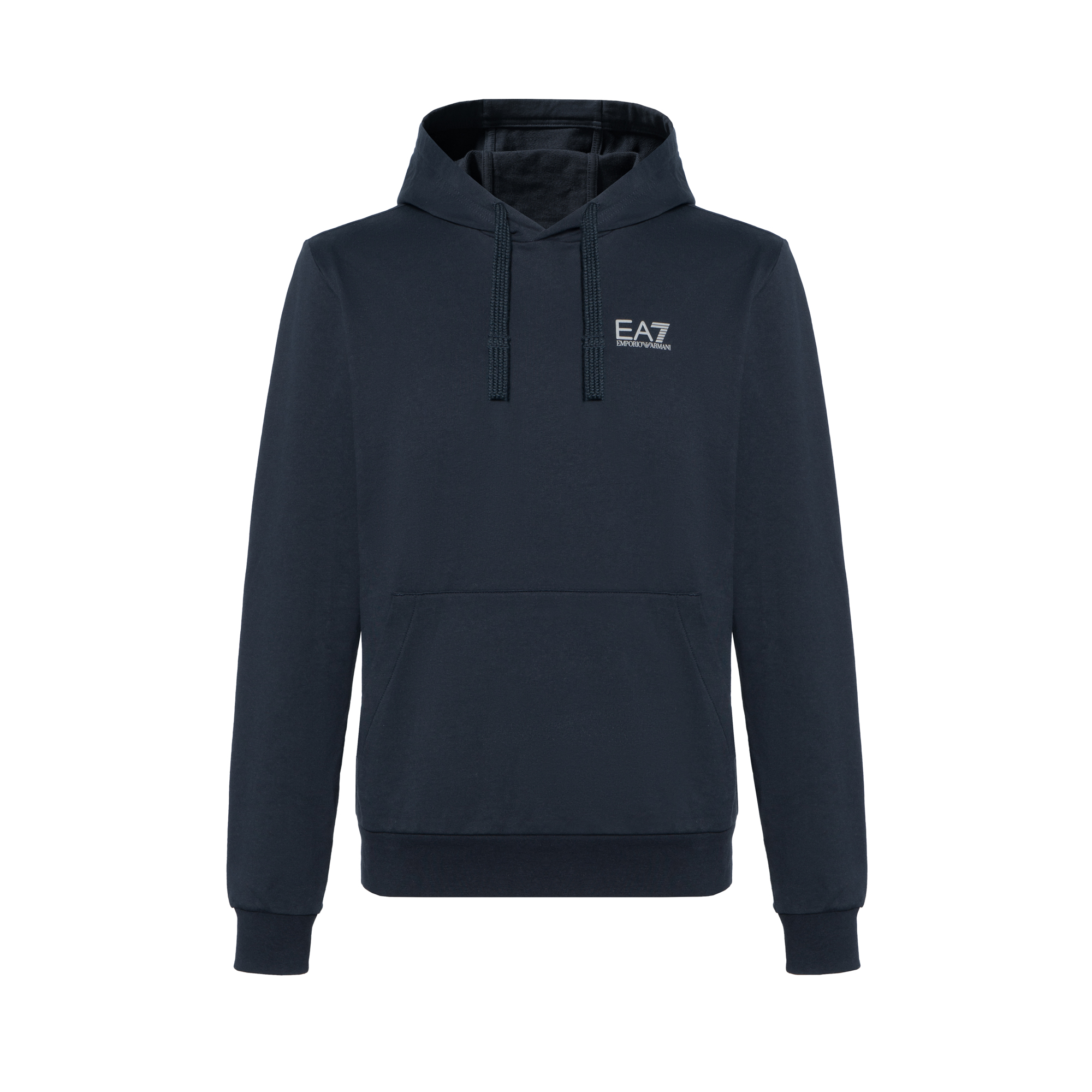Emporio Armani EA7 SS22 Logo Print Hoodie Navy Blue Casual Long Sleeve 8NPM04-PJ05Z-0578
