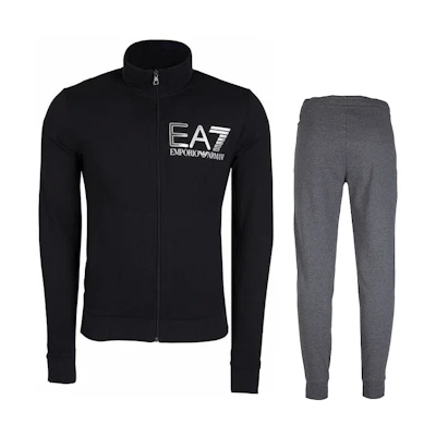 Emporio Armani EA7 SS22 Logo Print Jacket Jogger Tracksuit Set. 6YPV53-PJ05Z-22BH