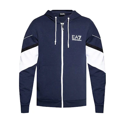Emporio Armani EA7 SS22 Navy Blue Casual Hooded Jacket 6KPM01-PJ3MZ-1554