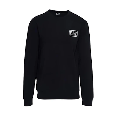 Emporio Armani EA7 SS22 Navy Blue Letter Print Crewneck Sweatshirt 3LPM04-PJCSZ-1578