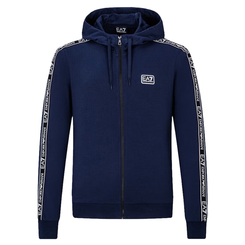 Emporio Armani EA7 SS22 Navy Sweatshirt with Logo Tape Detail 3LPM40-PJ05Z-0554