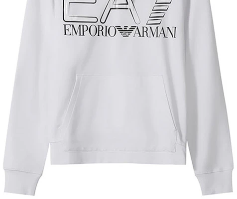 Emporio Armani EA7 SS22 白色印花連帽衫 長袖休閒穿搭 3LPM45-PJFGZ-1100 Sizing Emporio Armani EA7 SS22 白色印花連帽衫 長袖休閒穿搭 3LPM45-PJFGZ-1100