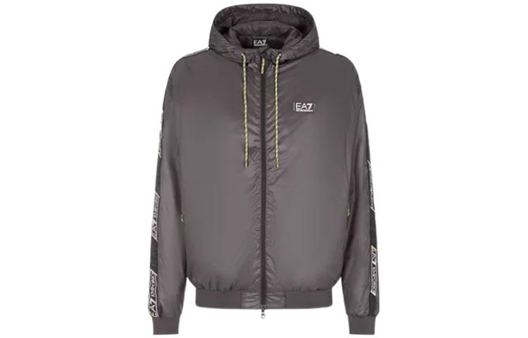 Order Emporio Armani EA7 SS23 黑色标志印花连帽棉夹克 3RPB05-PN5ZZ-1200