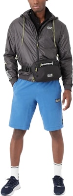 Emporio Armani EA7 SS23 黑色标志印花连帽棉夹克 3RPB05-PN5ZZ-1200 Shop Emporio Armani EA7 SS23 黑色标志印花连帽棉夹克 3RPB05-PN5ZZ-1200