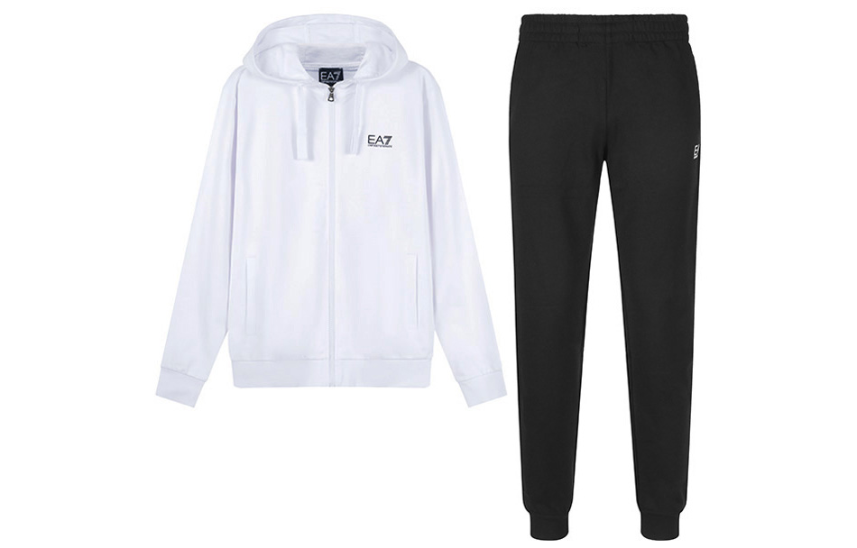 EMPORIO ARMANI EA7 SS23  Solid Color Zip-Up Jogger Tracksuit. 8NPV80-PJ05Z-22BA