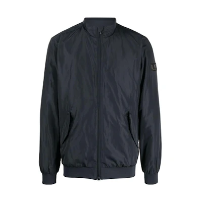 EMPORIO ARMANI EA7 SS23 Solid Logo Pilot Jacket in Navy Blue. 3RPB24-PNT3Z-1578