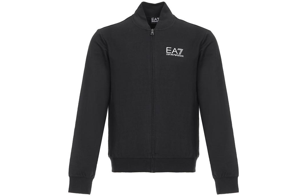Emporio Armani EA7 SS23 Black Casual Jacket with Logo 6ZPM81-PJ05Z-1200