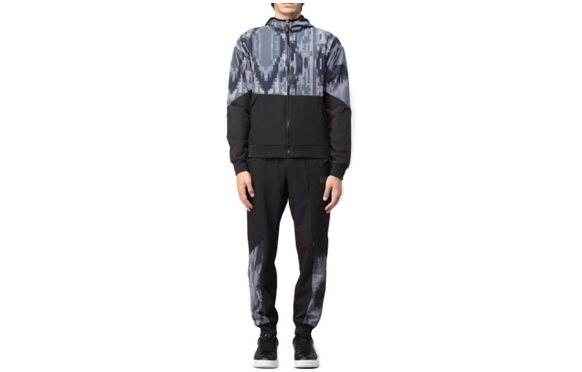 Emporio Armani EA7 SS23 Black Colorblock Zip-up Hoodie 6LPV05-PN6TZ-1200 圖 2