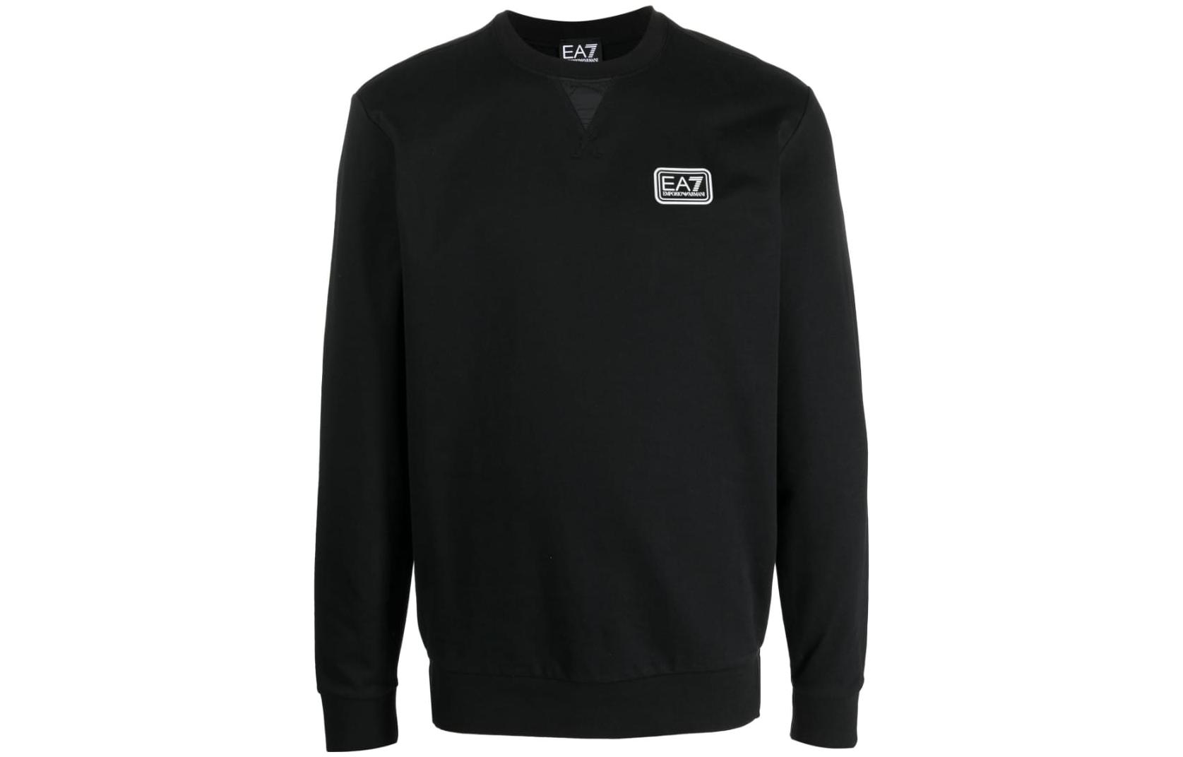 Emporio Armani EA7 SS23 Black Crewneck Pullover Casual Sweatshirt 3RPM26-PJ05Z-1200 圖 2