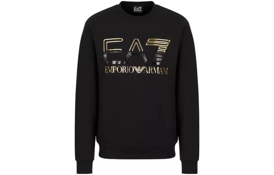 Order Emporio Armani EA7 SS23 男士黑色Logo印花圓領長袖上衣 3RPM12-PJLSZ-0208