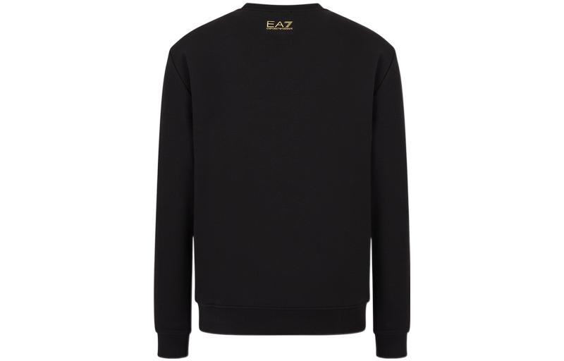 Lookbook Emporio Armani EA7 SS23 男士黑色Logo印花圓領長袖上衣 3RPM12-PJLSZ-0208