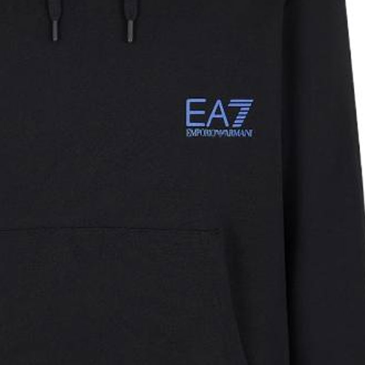 Details for Emporio Armani EA7 SS23 黑色連帽衫 字母印花設計 6RPM10-PJRJZ-1200
