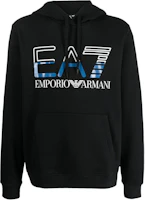 Emporio Armani EA7 SS23 Black Letter Print Hoodie 3RPM13-PJLSZ-1200 Emporio Armani EA7 SS23 Black Letter Print Hoodie 3RPM13-PJLSZ-1200