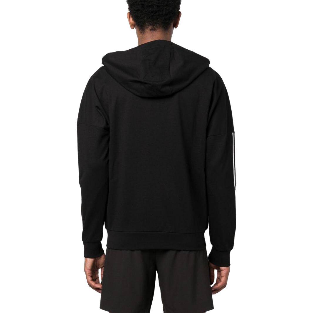 Shop 安普里奥阿玛尼EA7 SS23黑色印花连帽抽绳夹克 3RPM63-PJ05Z-0200