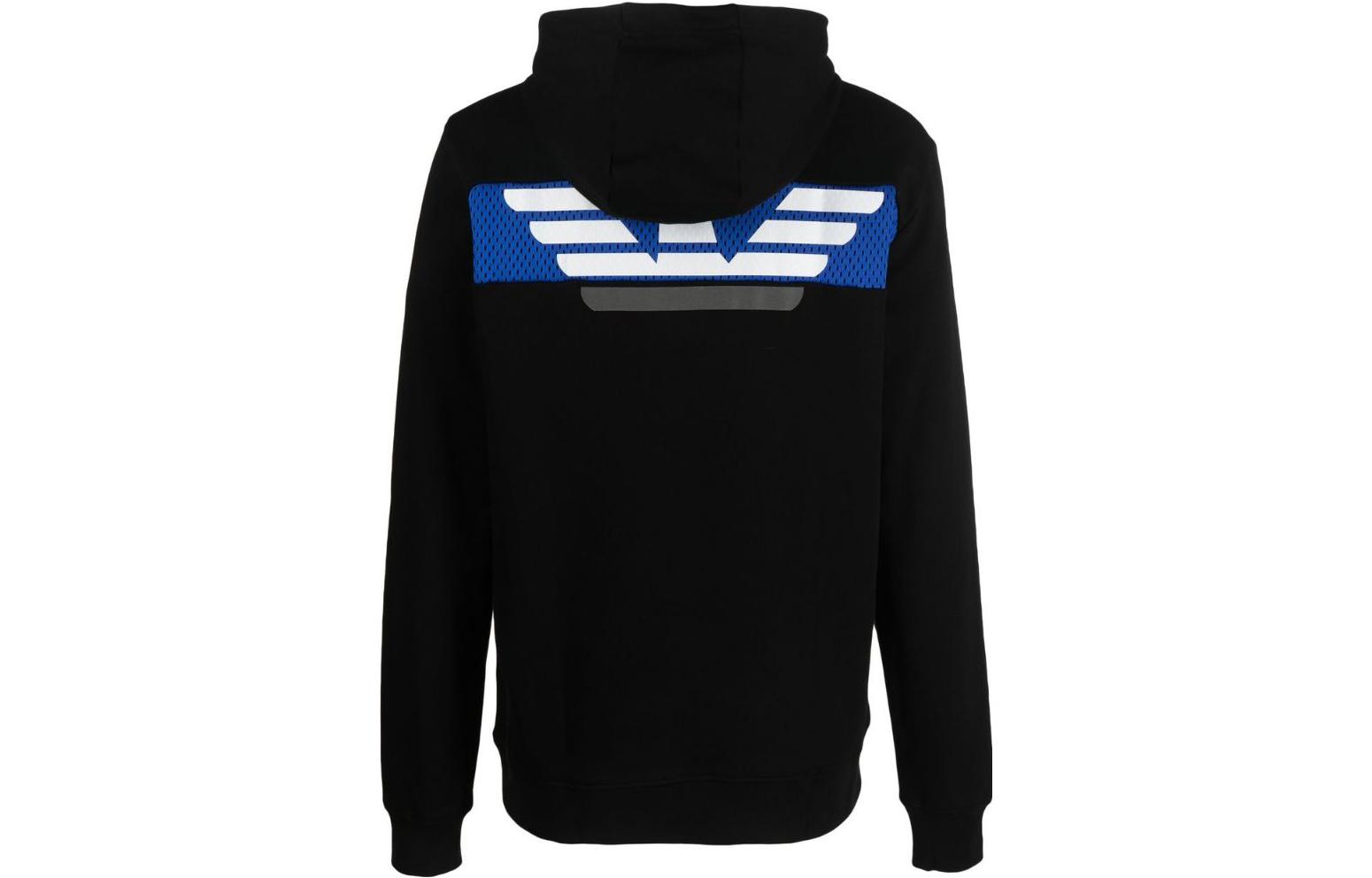 Lookbook Emporio Armani EA7 Sudadera Negra con Logo SS23 6LPM72-PJEQZ-1200