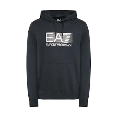 Emporio Armani EA7 SS23 Black Sweatshirt with Letter Print Design for Men 6LPM62-PJ05Z-0572