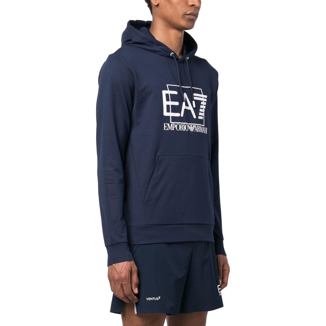Emporio Armani EA7 SS23 Blue Hoodie with Logo Print 3RPM62-PJ05Z-1554 圖 5