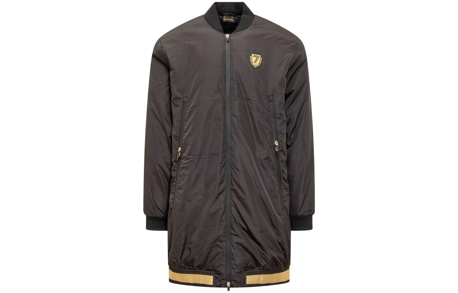 Emporio Armani EA7 SS23 Brown Zip-Up Long-Sleeve Jacket 6LPK35PNAZZ1200