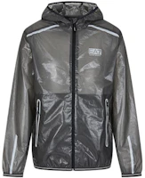 Emporio Armani EA7 SS23 Colorblock Logo Hooded Bomber Jacket - Black 3RPB02-PNCOZ-1997 Emporio Armani EA7 SS23 Colorblock Logo Hooded Bomber Jacket - Black 3RPB02-PNCOZ-1997