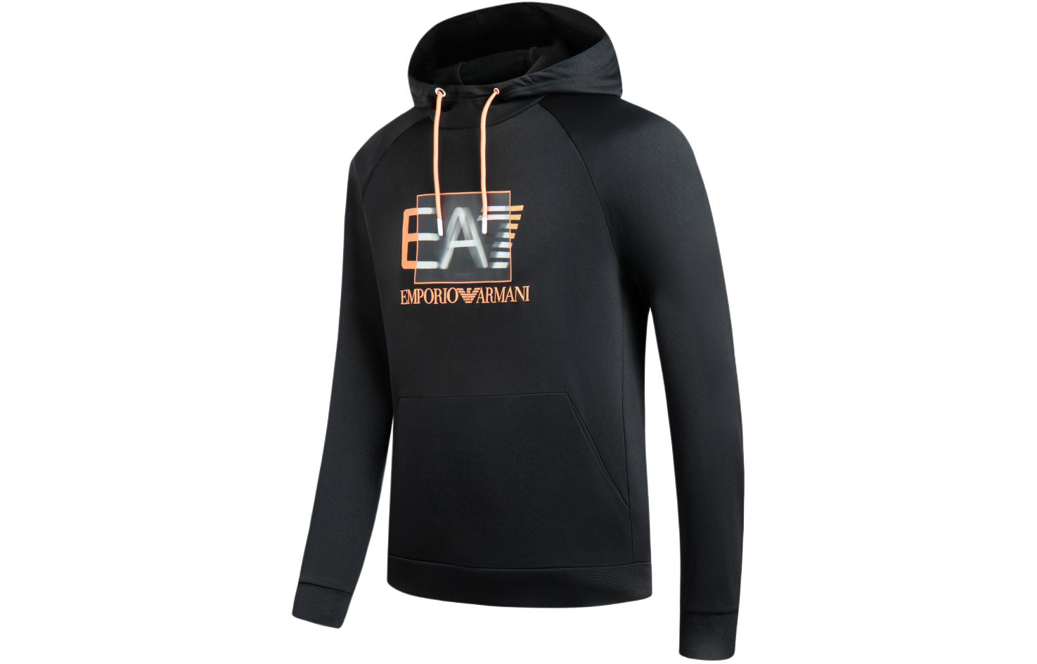 Emporio Armani EA7 SS23 Gradient Logo Hoodie Black Pullover Long Sleeve 3RPM04-PJ16Z-1200 圖 4
