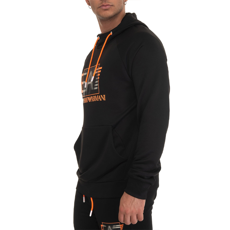 Emporio Armani EA7 SS23 Gradient Logo Hoodie Black Pullover Long Sleeve 3RPM04-PJ16Z-1200 圖 7