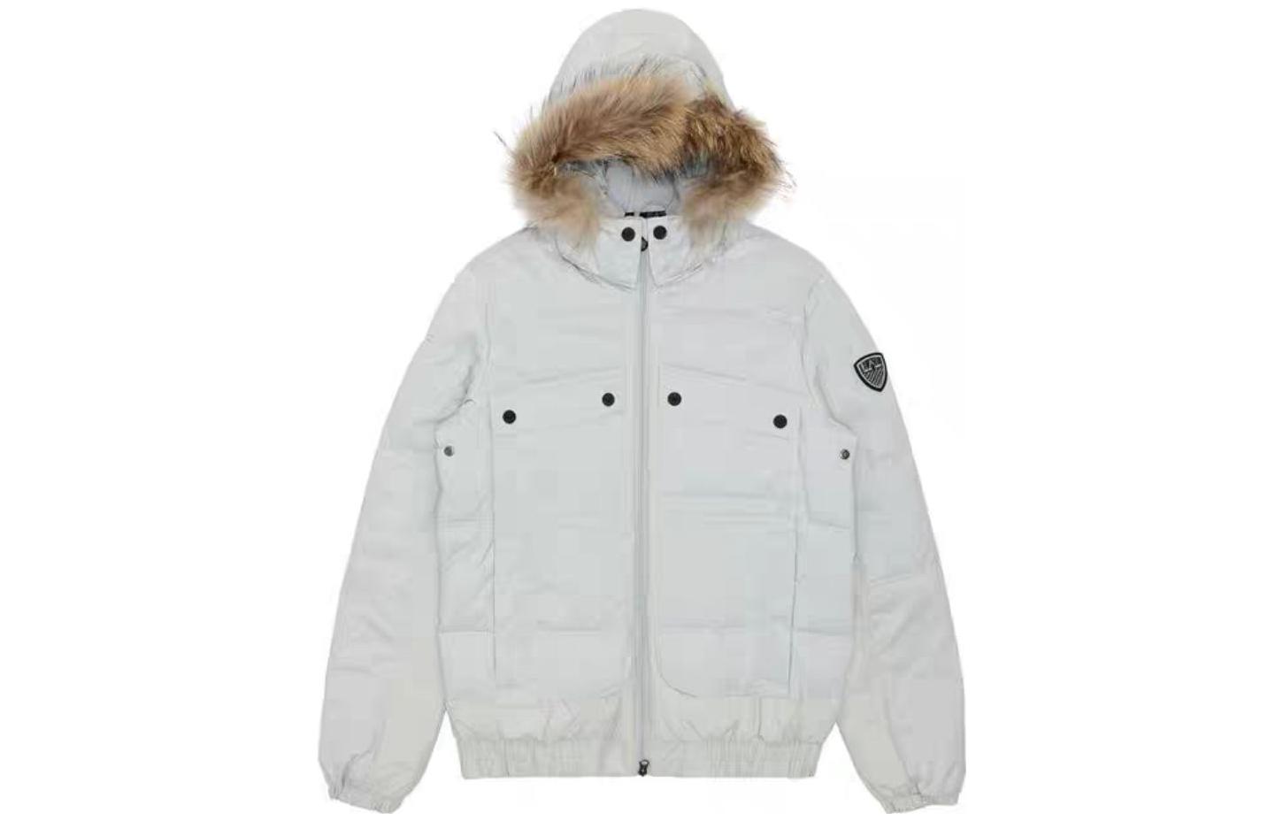 Emporio Armani EA7 SS23 Hoodie Jacket Gray White with Logo Print 271584-4A311-00341