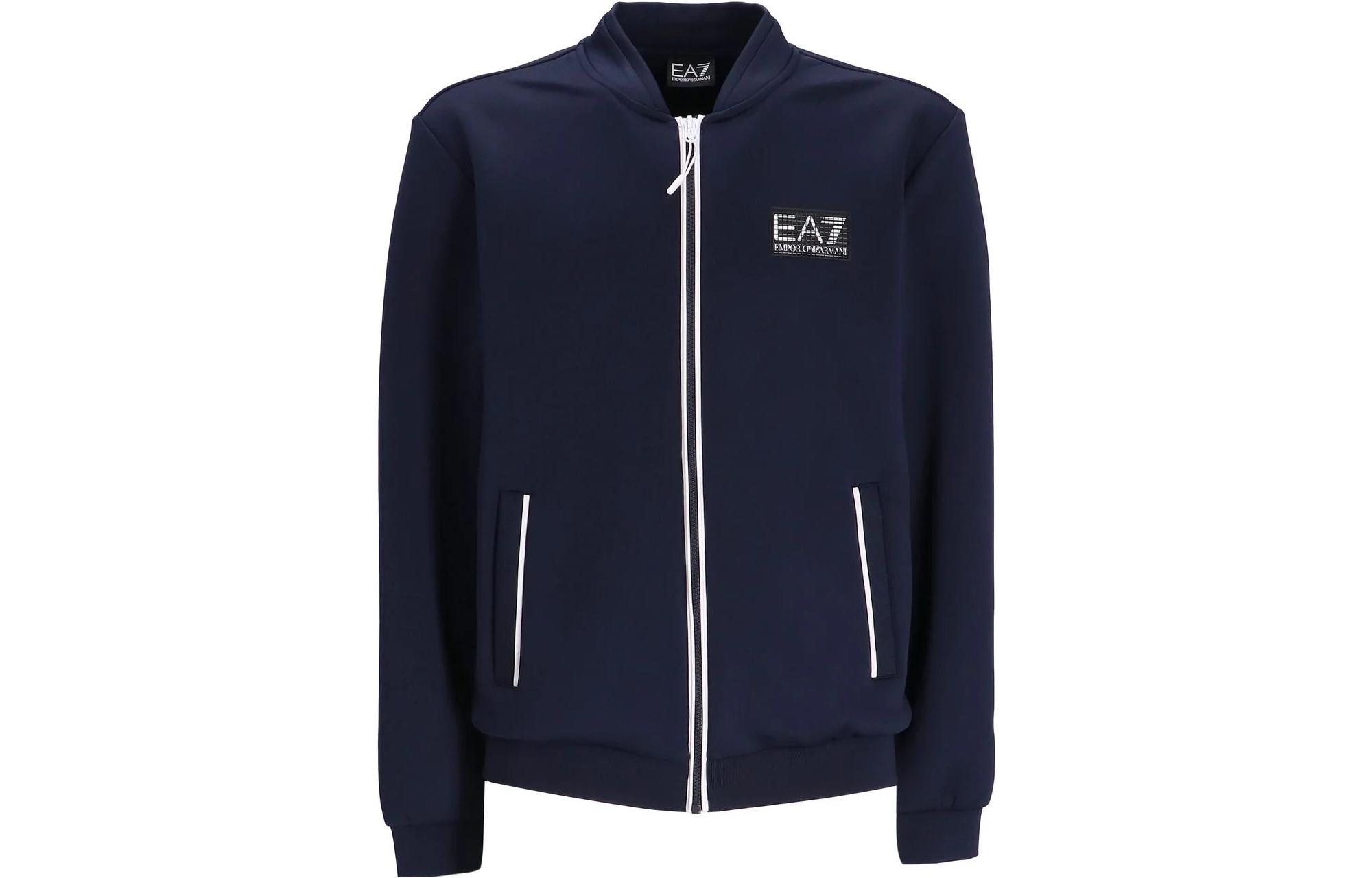 Emporio Armani EA7 SS23 Letter Print Zip-Up Jacket 6LPM22-PJAHZ-1554