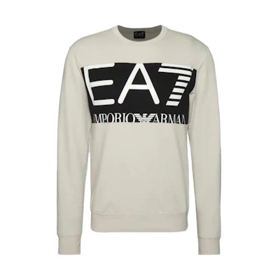 Emporio Armani EA7 SS23 Logo Crewneck Pullover Sweatshirt Grey () 6LPM51-PJFGZ-1716