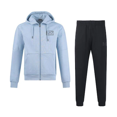 Emporio Armani EA7 SS23 Logo Hoodie & Jogger Set for Men 6LPV68-PJ07Z-25CK