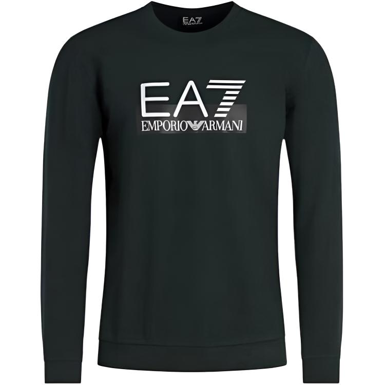 Emporio Armani EA7 SS23 Logo Print Crewneck Sweatshirt Mens 6GPM60-J05Z-1860