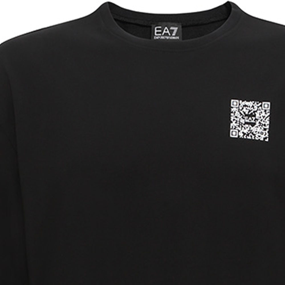 Sizing エンポリオアルマーニ EA7 SS23 ロゴプリント クルーネックスウェット ブラック 3RUM14-PJNWZ-1200