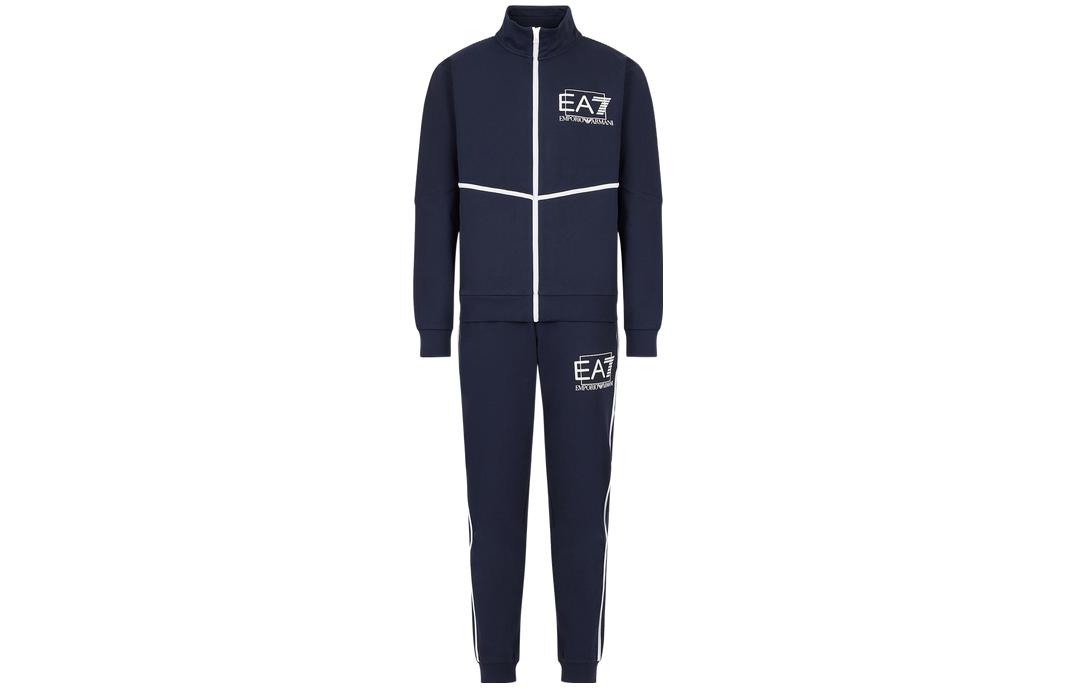 Emporio Armani EA7 SS23 Logo Print Navy Tracksuit Set 3RPV75-PJ05Z-1554