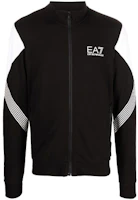 Emporio Armani EA7 SS23 Logo Print Stripe Jacket Black 6LPM01-PJ9FZ-1200 Emporio Armani EA7 SS23 Logo Print Stripe Jacket Black 6LPM01-PJ9FZ-1200