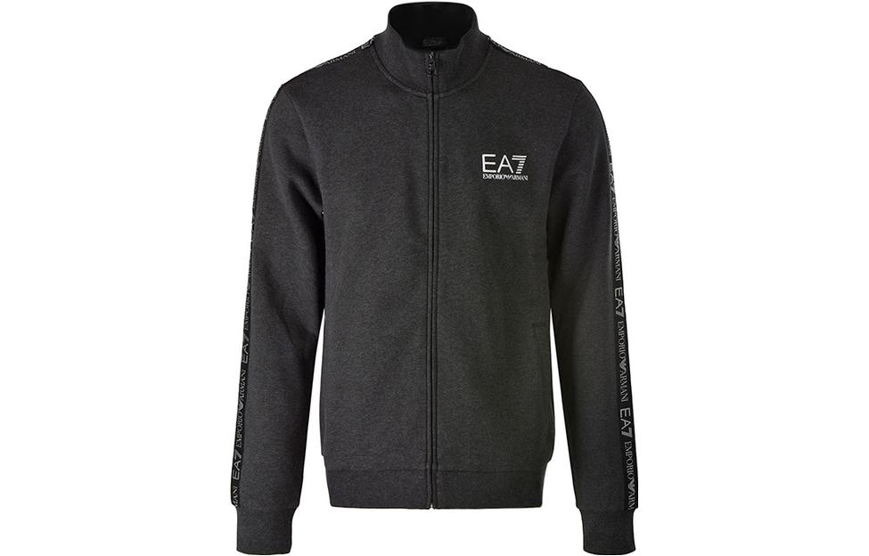 Emporio Armani EA7 SS23 Logo Zip-Up Jacket Black Long Sleeve 6GPM31-J07Z-3909