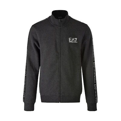 Emporio Armani EA7 SS23 Logo Zip-Up Jacket Black Long Sleeve 6GPM31-J07Z-3909