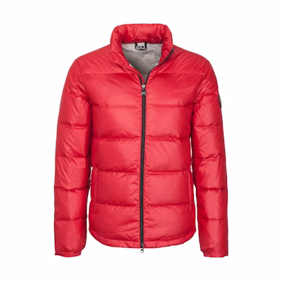 Emporio Armani EA7 SS23 Red Solid Color Zip-Up Down Jacket 271358-4A340-0002