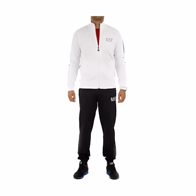 Emporio Armani EA7 SS23 White Jacket with Digital Letter Print for Men 276099-5A280-17610
