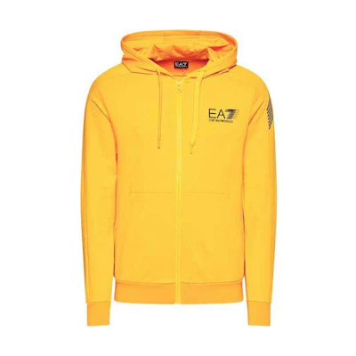 Emporio Armani EA7 SS23 Yellow Logo Hoodie Casual Wear 3KPM68-PJ05Z-1604