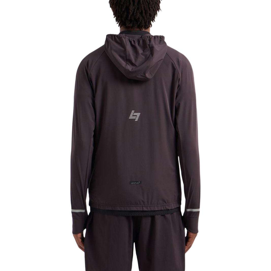 Shop エンポリオアルマーニ EA7 SS24 ロゴプリント入りブラックジップフーディー。 6DPM57-PNDDZ-1771